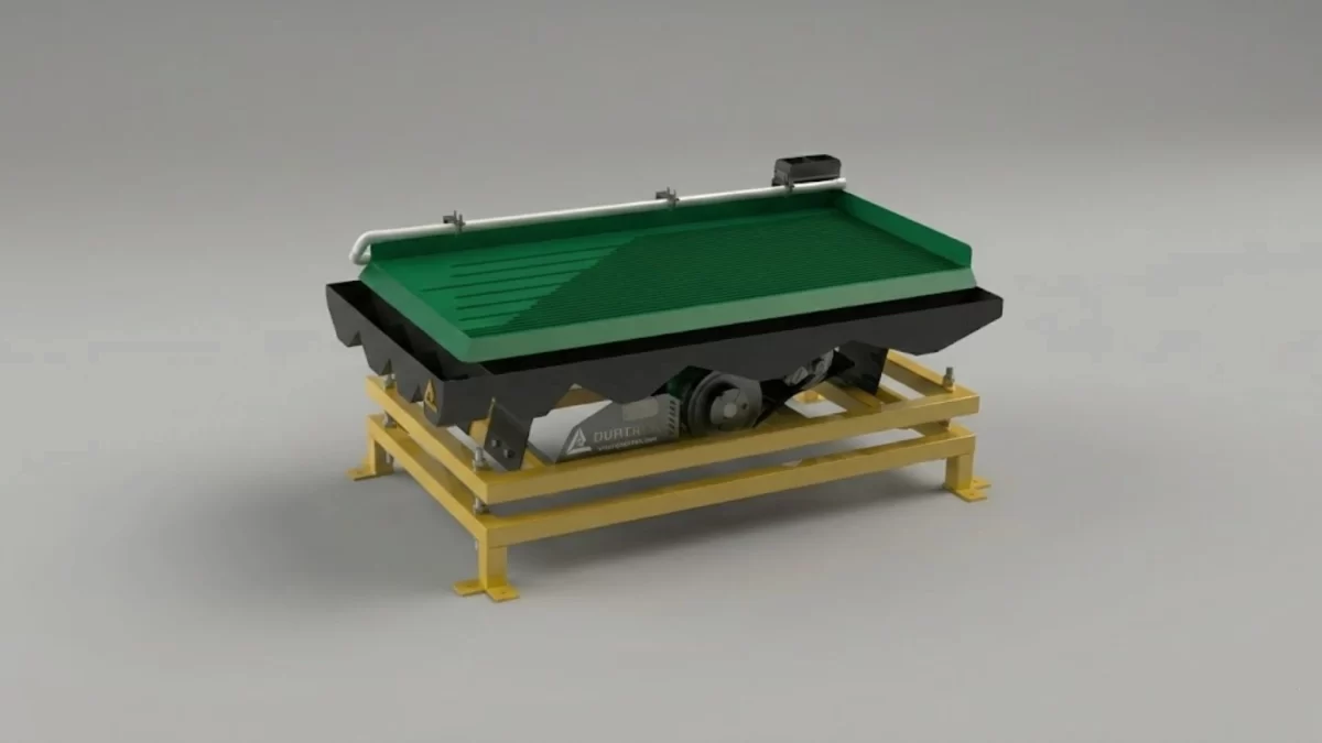 Mesa de concentración para la separación de minerales